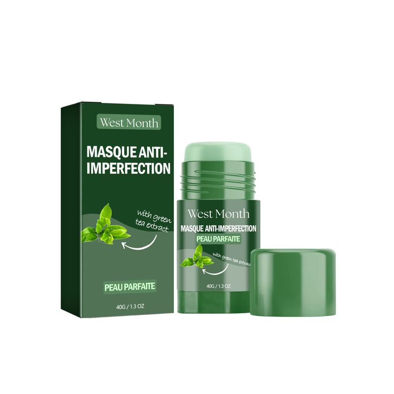 West Month Green Tea Stick Cleaning and Repairing Face Solid facial mask_voghion.com