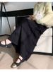 K New Tassel Woolen Knit A-line Skirt Designer High-waist Midi Skirt._voghion.com