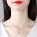 Collana in argento sterling S925 per donna, moda classica D Color Moissanite 1 carato, collana con clavicola con bacio d'angelo_voghion.com