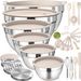 26PCS Stainless Steel Mixing Bowls Set With Airtight Lids Non-Slip Bottoms Grater Attachments Kitchen Gadgets 7 4 2.5 2.0 1.5 1QT_voghion.com