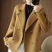 Calm Women's Wool Coat 2024 Short Autumn Winter Petite Loose Outerwear Off-Season Suit Collar Woolen Jacket Trendy_voghion.com