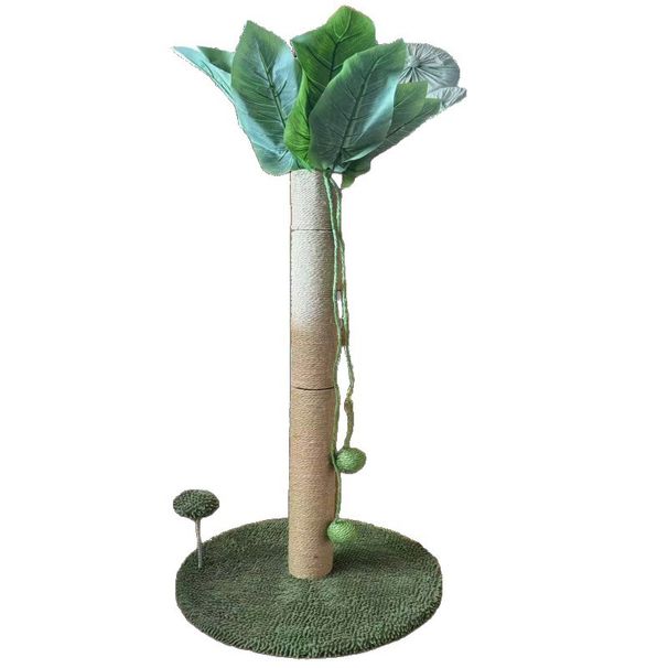 Sisal Post Climbi Frame Claw Grinder Scratchi Board Hair Rubbi Itch Relief Coconut Tree Cat Toy Durable_voghion.com