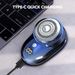 Mini rasoir électrique de poche pour hommes, rasoir portable USB, idéal pour les voyages_voghion.com