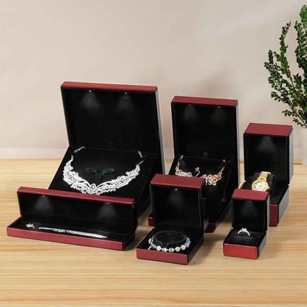 jewelry boxes ring pendant watch boxes luminous led necklace set jewelry boxes_voghion.com