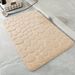 Pebble-Pattern Bath Mat - Super Absorbent Coral Fleece Floor Rug For Bathroom (Non-Slip Stain Resistant Quick Dry Machine Washable 24"X16")_voghion.com