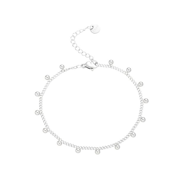 Damen Titan-Perlenarmband, Handschmuck, Edelstahl, lichtecht, Ins-Textur, mehrfarbig, passendes Fußkettchen_voghion.com