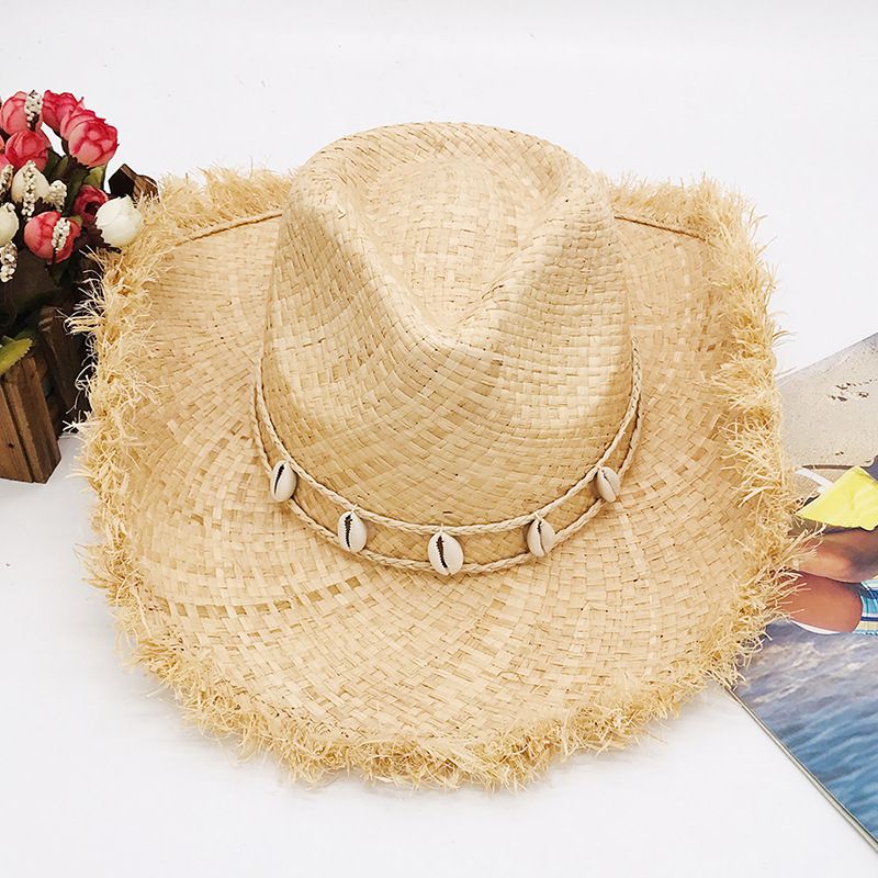 Western cowboy hat Summer beach hat for men and women_voghion.com
