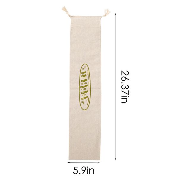 Linnebrödspåsar Återanvändbar dragsnörepåse för limpa Hemlagad hantverksbrödförvaringspåse Linnebrödpåsar för baguette_voghion.com