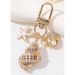 natural Shell Key Chain Simple High-end Feeling Conch Pearl Bag Pendant_voghion.com