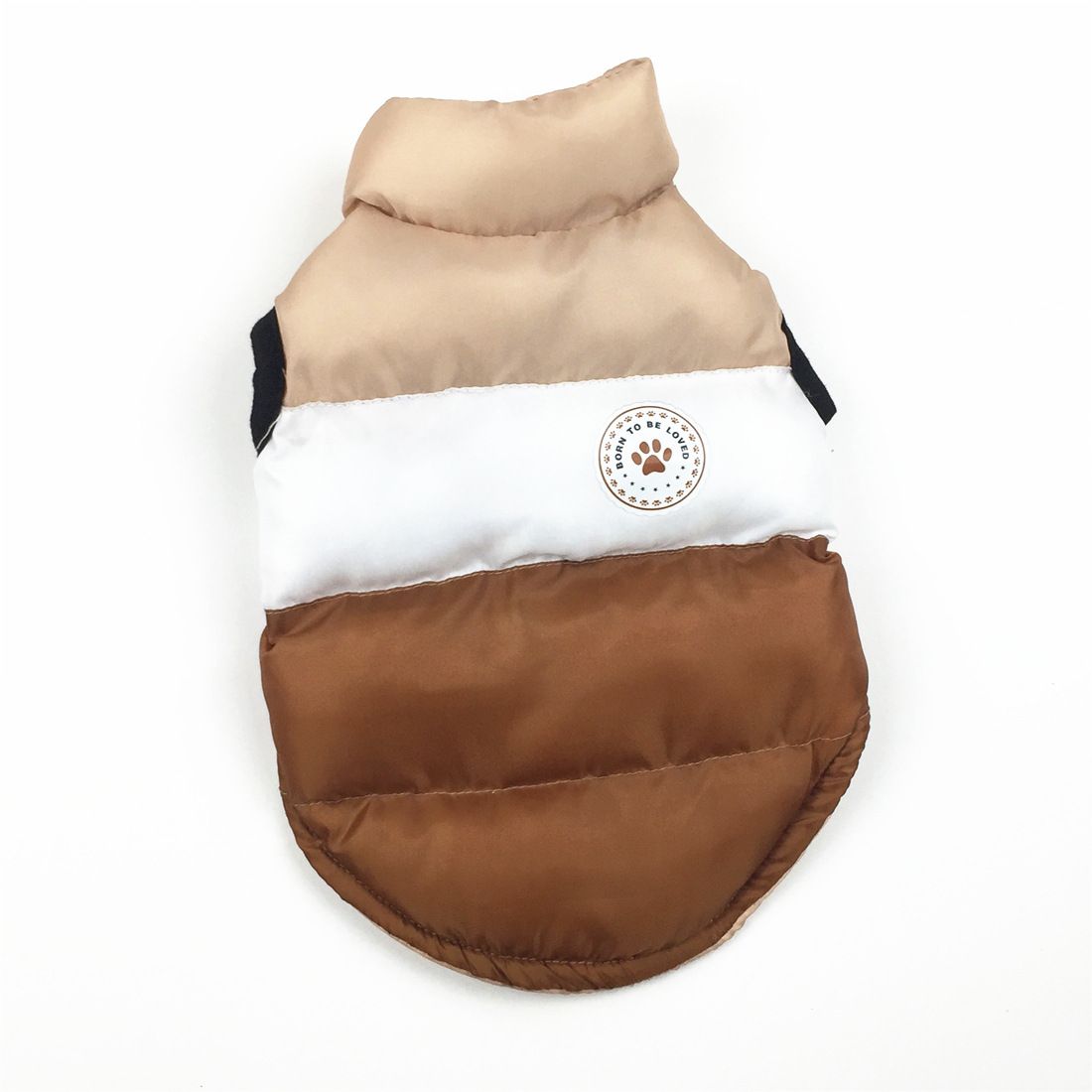 New Winter Dog Color Block Jacket Puffer Coat Warm Windproof Front Button Cotton Clothing Large_voghion.com