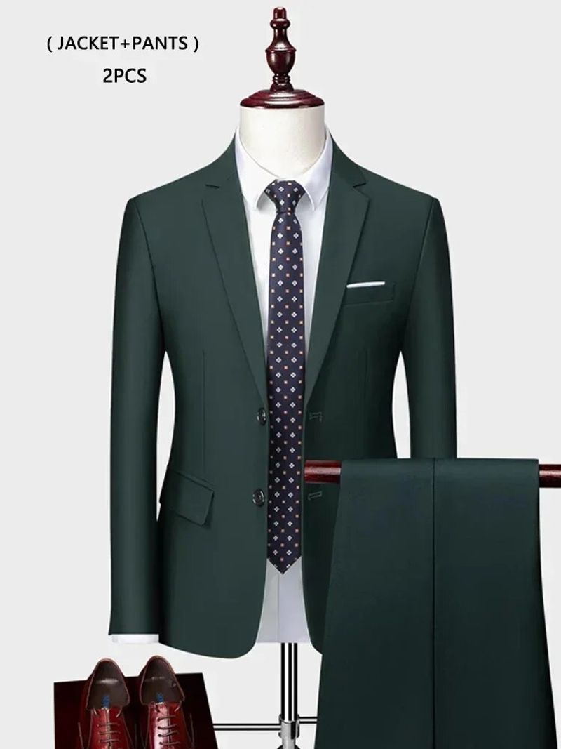 MERCURY ( Jacket +Vest+ Pants ) Men's High-end Brand Solid Color Business Office 3Pcs & 2Pcs Groom Wedding Party Suit Tuxedo_voghion.com