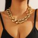 necklace accessories exaggerated hip hop acrylic chain necklace female exaggerated gold acrylic necklace_voghion.com