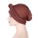 Nuovo cappello turbante musulmano con mezza treccia in seta di latte multicolore_voghion.com
