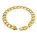 Bracciale placcato oro 8 mm catena cubana laterale dritta_voghion.com