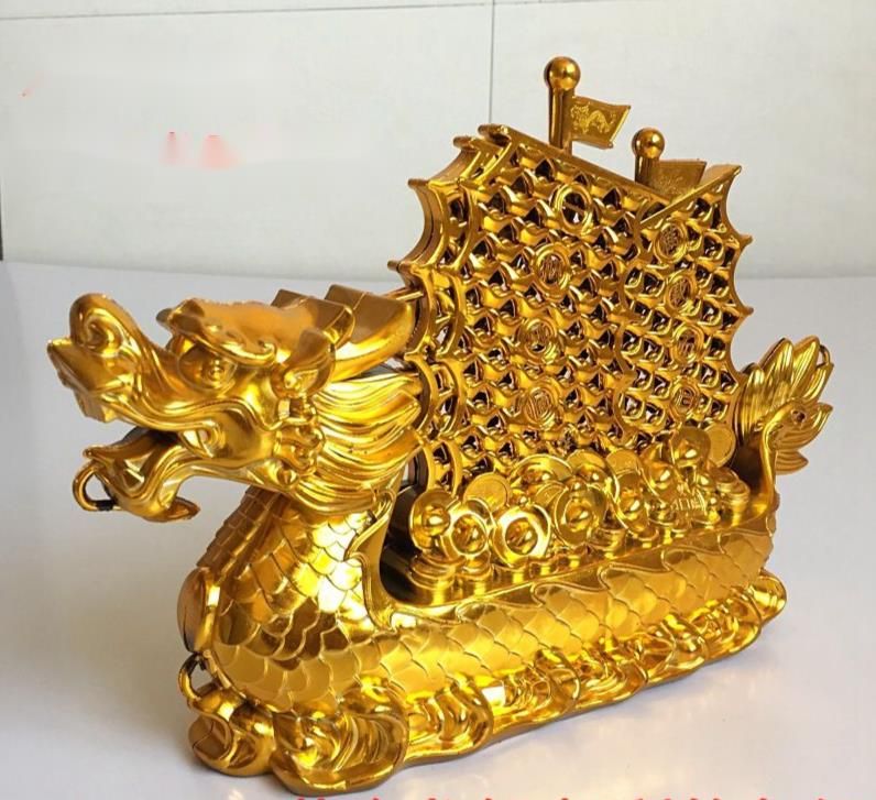 Dragon Boat 3D Injection Molded Gold-Plated Burning, Paper Money For Crossing The Sea Suffering, Complete Set Of_voghion.com