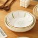Under-Glaze Ceramic Dinner Plates - Stylish Deep Dish Set For Home Creative Aesthetic Tableware Multi-Purpose Serving Platters (Set Of 4)_voghion.com