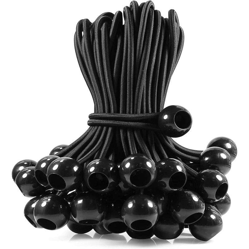 25pcs Heavy Duty Ball Bungee Cords - Perfect For Shelter, Gazebo, Camping, Tent, Cargo, Yard & More_voghion.com