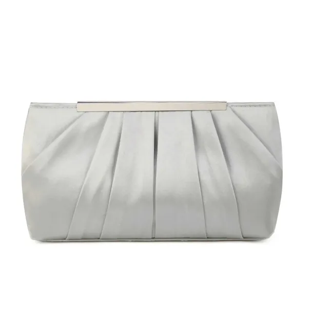 Eurooppalainen ja amerikkalainen laskostettu silkkipolyesteri illallislaukku yksinkertainen tavallinen käsilaukku suuren kapasiteetin naisten laukku Y241019_voghion.com