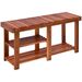 3-Tier Shoe Rack Bench, Acacia Wood Shoe Organizer, Rustic Entryway Bench With Storage Shelves For Entryway, Hallway, Livingroom, Teak_voghion.com