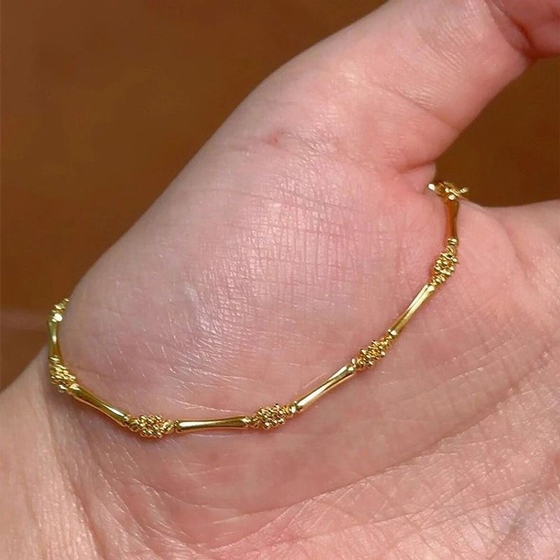 Chinese Style Golden Bamboo Bracelet For Women, Light Luxury, Niche, Exquisite, High-End Feel, Versatile Best Friend_voghion.com