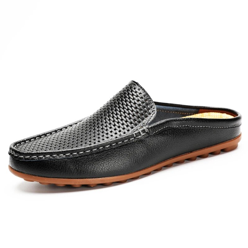 2024 Halbschuhe für Loafer Leder Fahrboot Sommer männliche Hausschuhe Slip-on Männer Freizeitschuhe Wohnungen Mokassin_voghion.com
