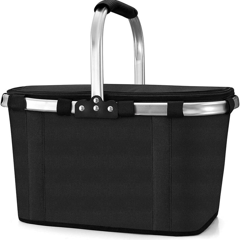 Outdoor Camping Tragbare Faltbare Abnehmbare Lagerung Einkaufen Isolierte Thermische Picknick Wesentliche Handheld Korb_voghion.com