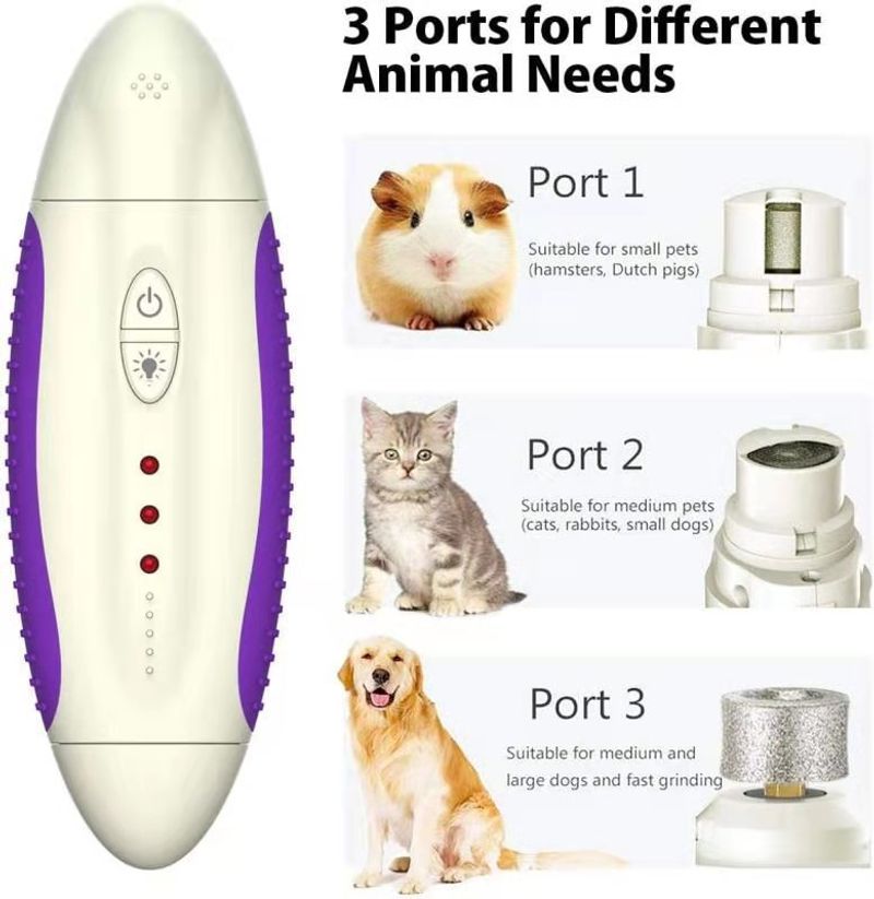 Clipper Electric Trimmer Nail Grinder Pet Cleaning Grooming Supplies_voghion.com