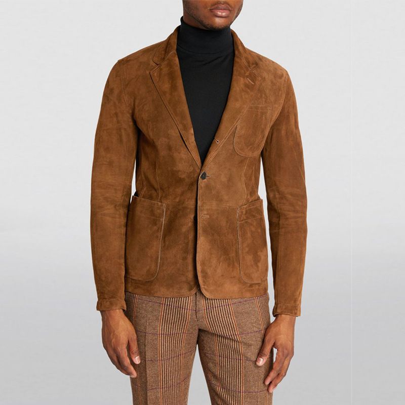CT Vintage Coat Spring/Autumn Solid Color American Style Button Men's Jacket_voghion.com