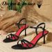 Women's Shoes Pointed All Match Stiletto High Heels Cross Strap Open Toe Women's Sandals_voghion.com