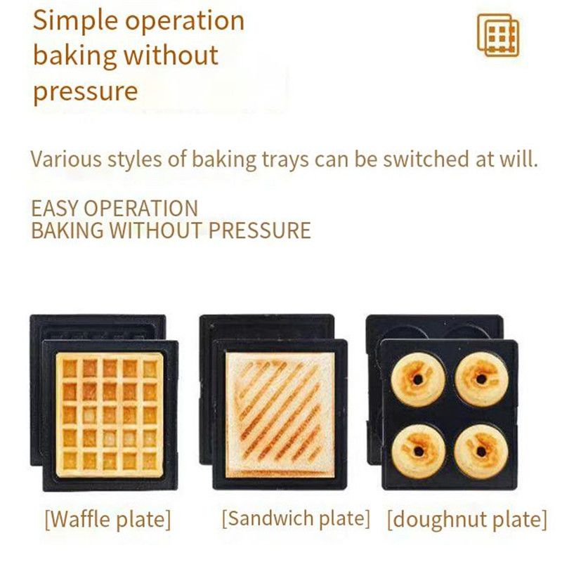 MIN MAKE WAFFLE multi-functional home bread machine toast sandwich machine breakfast machine_voghion.com