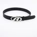 Men's and Women's Waistbands with Metal Letter Versatile Casual Smooth Buckles Korean Minimalist Fashionable Belts_voghion.com