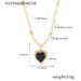 Hepburn Style Peach Heart Zircon Pendant Titanium Steel String Imitation Pearl Design, Fresh And Simple Necklace For Women_voghion.com