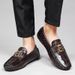 Live Broadcast Top Layer Crocodile Pattern Loafers Large Size Lazy Driving British Style Casual Cowhide Men's Shoes_voghion.com