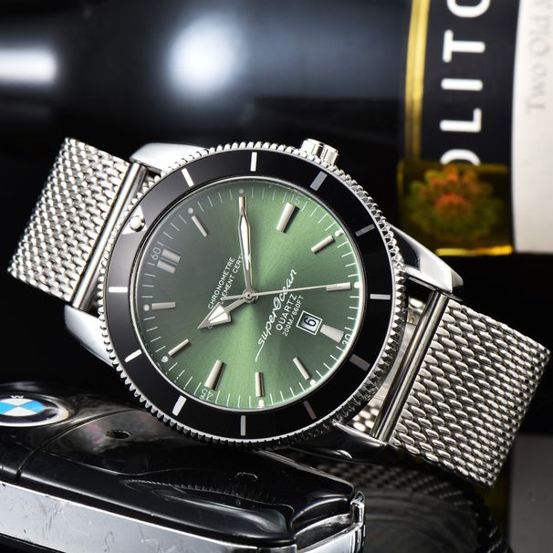2023 Men's Three Needle Quartz Watch Alloy Steel Case With Calendar Function Goods_voghion.com