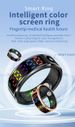 R12 Anello intelligente con schermo a colori per uomo e donna, anello fitness intelligente con tocco intelligente, frequenza cardiaca, ossigeno nel sangue, IP68 impermeabile_voghion.com