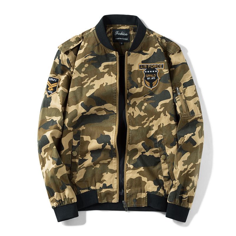Herrenbekleidung Jacke Große Größe Bomberjacke Herrenjacke Mantel Herren Arbeitsjacke Camouflage_voghion.com
