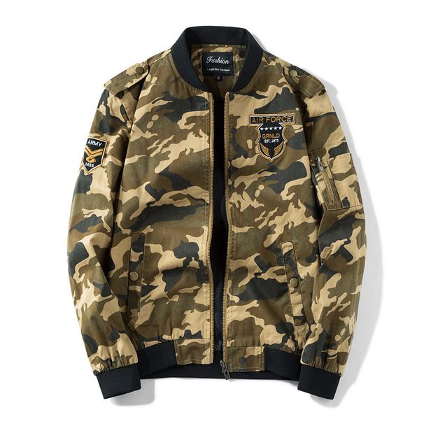 Herrenbekleidung Jacke Große Größe Bomberjacke Herrenjacke Mantel Herren Arbeitsjacke Camouflage_voghion.com