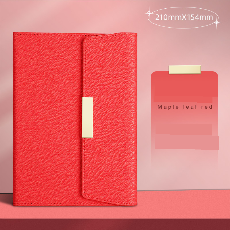 Notebooks Fashion Creative Office Gift Box Meeting Diary Tri Fold Conference Notebook Diary Can Print Corporate Logo_voghion.com