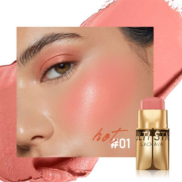 LACHAVA Pearl Eye Shadow Powder Blusher Stick Matte Rouge Lip And Cheek Rossetto in polvere a doppio uso_voghion.com