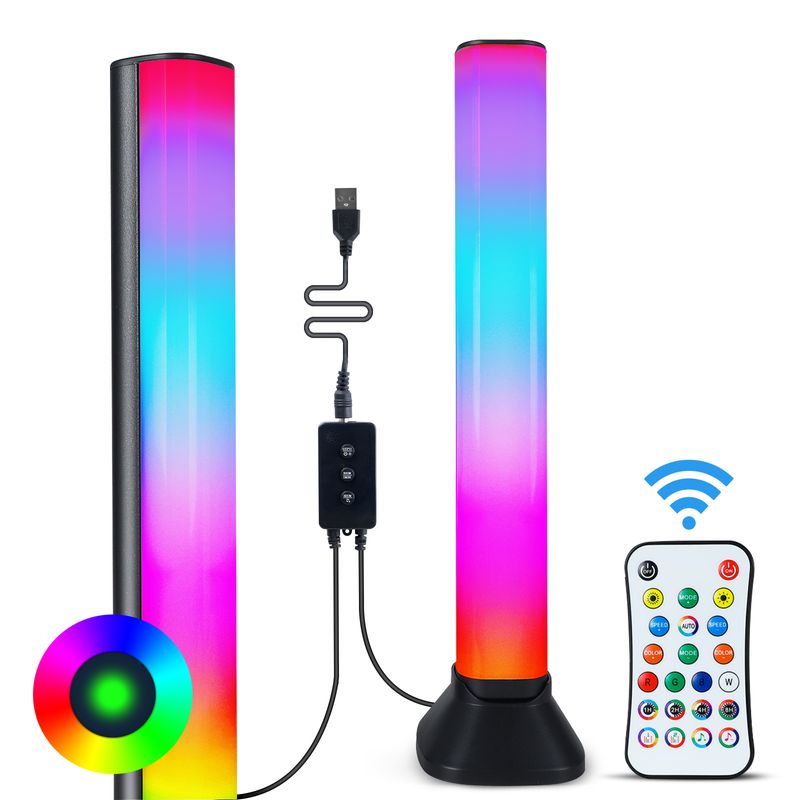 Tuya Smart RGB Gulv LED Atmosfære Lampe Soveværelse Sengebordsdekoration Gulvlys Living Rom Indretning Indendørs Farverig APP Bordlampe_voghion.com
