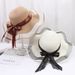 Wide Brim Bowknot Ribbon Beach For Women Summer Outdoor Sunshade Fashion Round Top Straw Hat Trendy_voghion.com