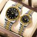 New Couple Watches For Men And Women: A Pair Of Glow Calendar Waterproof Leisure Quartz Watch_voghion.com