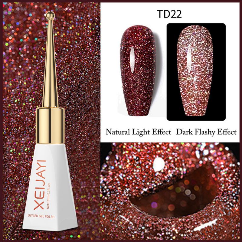 Nails Art & Tools new Internet celebrity super flash laser crushed diamond nail polish glue colorful flash diamond glue nail salon dedicated_voghion.com