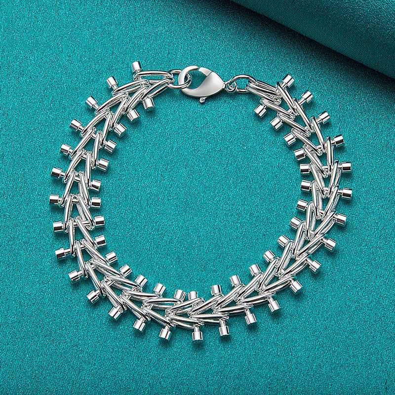 Sterling VENUS Silber zweireihiges Perlenkettenarmband für Mann und Frau, Charm, Hochzeit, Verlobung, Party, Schmuck, W_voghion.com