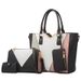 2024 new fashionable single shoulder diagonal women's hand-held cross pattern mother and child bag, color blocked four_voghion.com