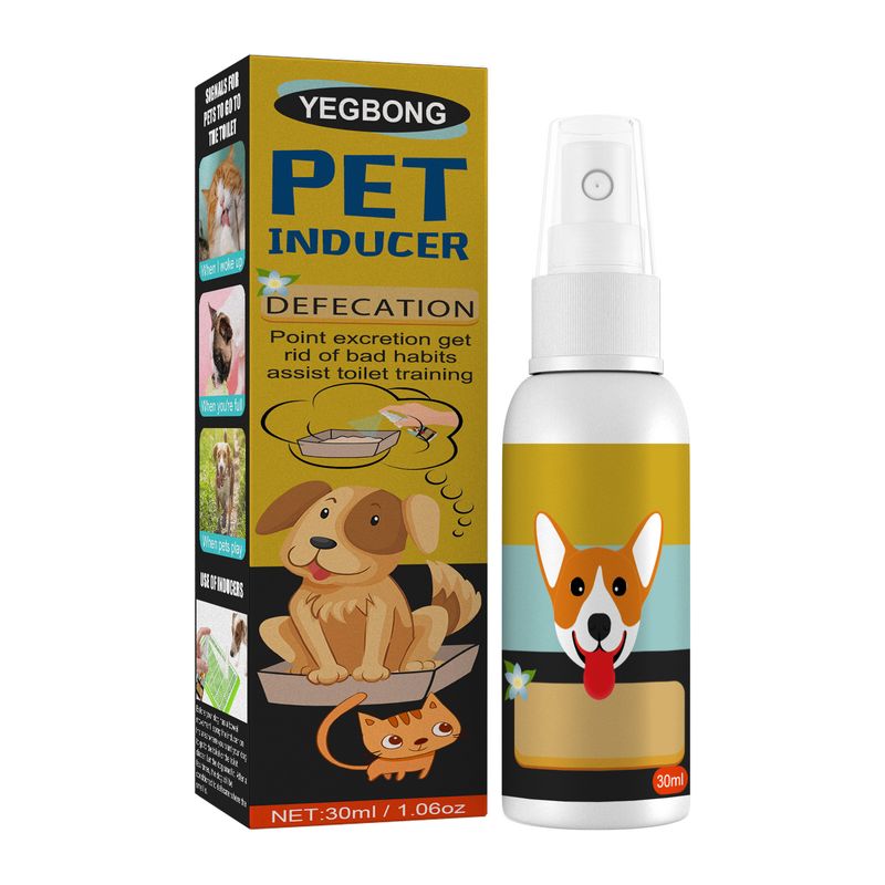 Spray de positionnement pour défécation pour animaux de compagnie, entraînement au positionnement pour défécation pour animaux de compagnie, inducteur de défécation pour positionnement pour animaux de compagnie_voghion.com