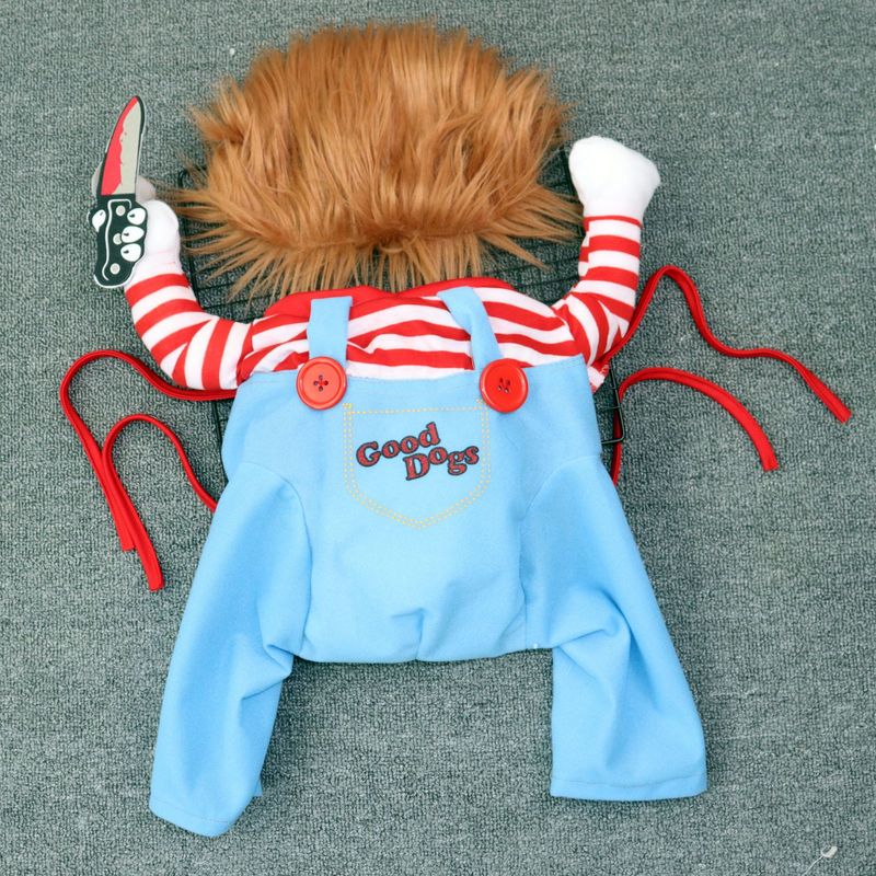 Tödliche Puppe Hund Killer Transformation Halloween Haustier Kostüm Perücke mittlere und große Hunde_voghion.com