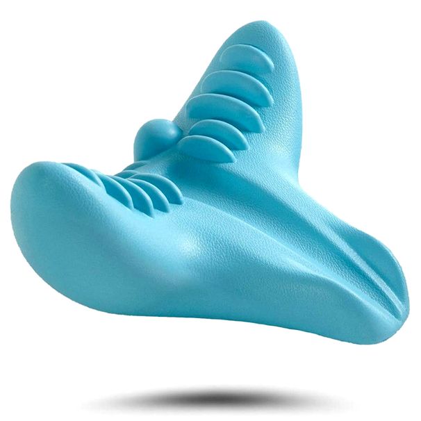 Protahování krční páteře, gravitační uvolnění svalů, trakce, krční natahovač, masážní polštář na ramena, úleva od bolesti, korekce páteře_voghion.com