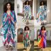 Beach Cover-Up Dress – Flowy Long Bikini Robe With Exotic Prints (Peacock/Abstract/Feather, One Size)_voghion.com