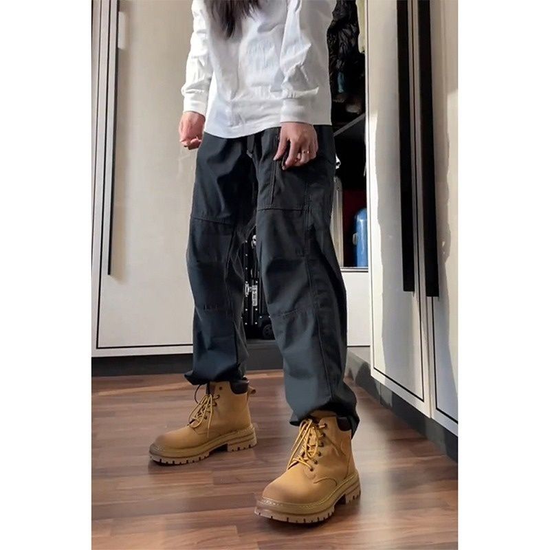 Coupe-vent fonctionnel Pure American Style pour homme, pantalon de jogging à cordon de serrage à séchage rapide pour le printemps et l'automne, vêtements de travail d'extérieur_voghion.com